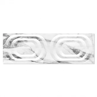 Marmor Kakel Motif Extra Vit Blank-Relief 30x90 cm